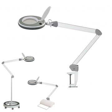 Lumeno #8213/8215 LED förstoringslampa - Ø127mm - olika förstoringar+