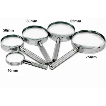 Klassisk handhållen förstoringsglas [3x, 4x or 5x] Krom+